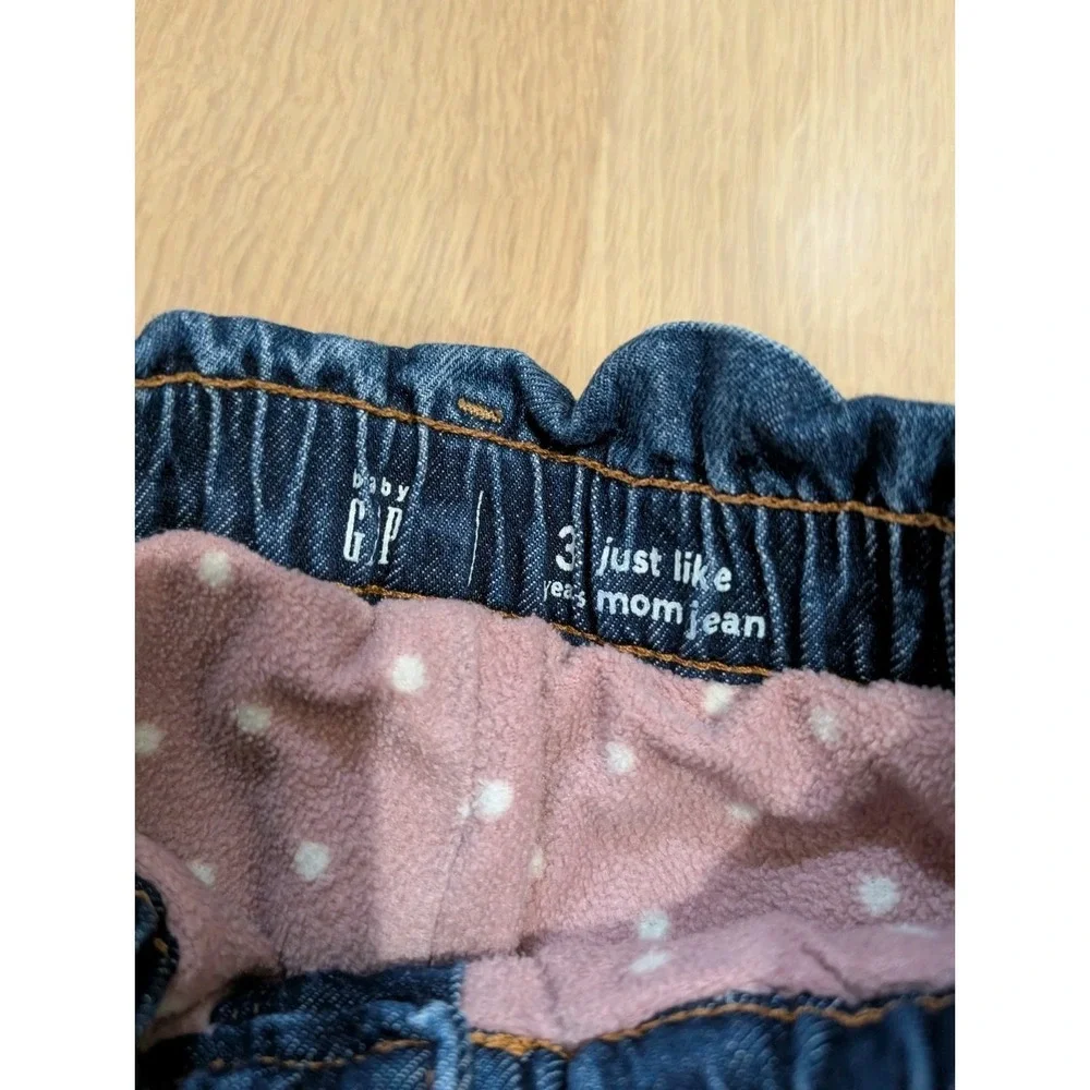 3T Baby Gap 3pc Lot BUNDLE Mom Jeans Fleece Ribbed Striped Top, H&M‎ Black Top